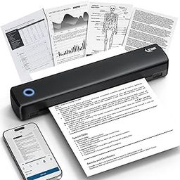 SEZNIK Portable A4 Printer, Bluetooth, Inkless Thermal Printer | USB, Bluetooth Compatible with Android iOS Laptop | 1 Year Warranty (Lite-203DPI-Black)-13