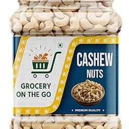 GROCERY ON THE GO Whole Cashews | Whole Crunchy Cashew | Premium Kaju nuts | Nutritious & Delicious | Gluten Free & Plant based Protein | 500gm-image-2