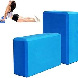 JERN Set of 2 Yoga Blocks 9''x6''x3'', 4 Pack High Density Yoga Brick Foam Blocks to Improve Strength, Flexibility and Balance, Light Weight and Non-Slip Surface for Yoga, Pilates and Meditation-0