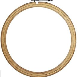 Ajay Co Round Bamboo Embroidery Hoop Circle Cross Stitch Hoop Ring for Craft Sewing | Hoop with Iron Hook | Round Shape Embroidery Frame | Wooden Embroidery Hoops for Embroidery Work (9 INCH)-31