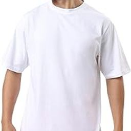 Men's Solid Oversized Fit Half Sleeve Round Neck Cotton T-Shirt-image-89