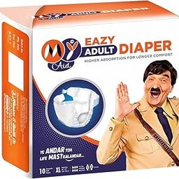 Unisex Easy Adult Diaper X-Large size. Tape Style. Higher Absorption & Longer Comfort - XL Size (10 Pc) Pack of 1-image-34