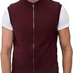 Men Regular Fit Plain Pattern Acrylic Merino Wool Blend Half Sleeve V Neck Casual Winter Wear-image-51