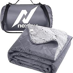 nexlev Sherpa Waterproof Camping Blanket - Extra Thick and Warm Large Sherpa Fleece Outdoor Blanket for Camping Picnics Beaches Stadiums Pets - Washable and Windproof for Cold Weather TR-05 (Grey)| TC - 250-image-47