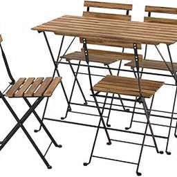 MARIAS KOMMERCE TÄRNÖ Table+4 Chairs, Outdoor, Black/Light Brown Stained-image-39