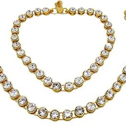 Authentic White Stone Gold Plated Anklet with Ghungroo for Women & Girls-image-51
