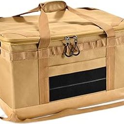 CALANDIS™ Outdoor Storage Bag Waterproof Hiking Multifunctional Moving Handbag Khaki and Soft | Storage | & Hiking | Outdoor Sports-image-3