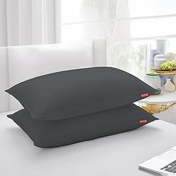 zinnia Comfort Soft Microfiber Pillow | Dark Grey | Basic Size 41 x 61 CM | Pack of 2-image-32