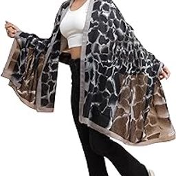 Black & Grey Cotton Scarf for Women for Head – Soft & Stylish Summer Scarves, Lightweight Cotton Stole & Stalls for Women-image-42