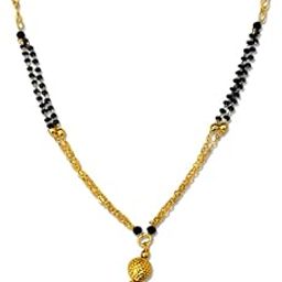 Elegant Gold-Plated Black Beaded Artificial Mangalsutra for Women and Girls | Traditional & Stylish Jewellery-image-2