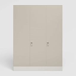 GODREJ INTERIO Wardrobe Slimline XL 3 Door Steel Almirah (Alpine White and Matte Warm Grey) Wardrobe for Clothes, 1 Year Warranty, Locker & 2 Drawer, 8 Shelves-14