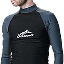 URBAN STORE Mens Anti UV Long Sleeve Rash Guard Wetsuit Top Surfing Swimming Diving 2XL-image-42