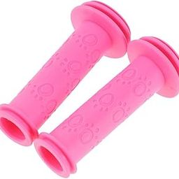 THE STYLE SUTRA® 2xKids Childs Bicycle Handlebar Grip Non Slip Rubber Handle Bar Grips Rose Red | Sporting Goods | Cycling | Bicycle Components & Parts | Handlebar Grips Tape & Pads-picture-0