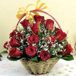 IFG's Beautiful Basket Arrangement of Red Roses, 25 pcs Fresh Flowers - Same Day Delivery-image-57