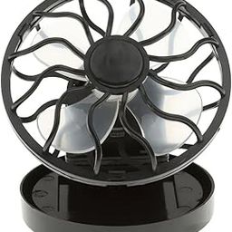 HEAVENGLOW Mini Clip-on Solar Cell Fan Sun Power Energy Panel Outdoor Cooling Cooler-image-1