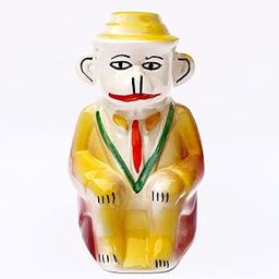 ARDVAN INDIA Ceramic Monkey Shape Money Bank for Kids (House Dog, Cat, Animal Shaped Large Size Bank) for Kids/Boys/Girls, Money Saving Attractive Gift Item, Decorative Showpiece - 19 cm.-31