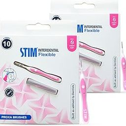 STIM Interdental Flexible Proxa Brush | 10 Brushes | ISO 0 - For Tight Gaps | Deep cleaning between the teeth Pack of 1-30