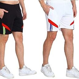 Men's Sports Shorts (SHBH_NIK_BLK_White(2)_Black & White_Free Size)-picture-24