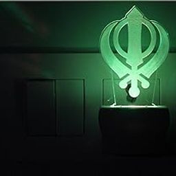 AFAST 3D Illusion Sikh Khanda LED Night Lamp-31