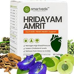 Smartveda Hridayam Amrit Ayurvedic Supplement – Supports Blood Pressure, Cholesterol Levels & Relaxation – With Giloy, Sarpagandha, Amalaki – 60 Tablets-15