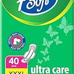 Ultra Care XXL Cottony Comfort Sanitary Pads with Wings - 40 Count Pack, Extra Protection for Heavy Flow, Breathable and Soft Material, Ideal for All-Day Comfort, Green Packaging-image-10