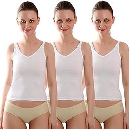 Women Mini Slip Spaghetti Top Modal Soft Cotton Slip Innerwear Camisole Slip for Women Long Kurti Slip Suit Slip Camisole Combo Pack of 3, Small-image-42
