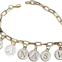 Personalized Charm Name Bracelet | Gold Plated Metal Chain with Enamel Charms | Customized Bracelet for Women & Girls | Elegant Gift for Birthdays, Anniversaries, Festive Occasions-image-57