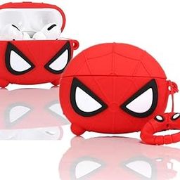 New Cute 3D Cartoon Design Cases Compatible with Apple Airpods Pro 2 Case Cover, 360° Full-Body Protective Case Shockproof Skin Cover (Spider-Man)-11