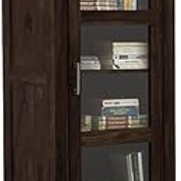 Craftswood Sheesham Wood Book Shelf Cabinet | Wooden Bookshelf with Glass Doors for Home & Office | Storage Rack for Books & Showpieces | Walnut Finish Library Bookcase - Preassembled-21