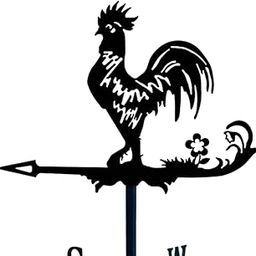 ELBME® Rooster Weathervane Wind Direction Indicator Yard Decoration Metal Wind Vane-image-63