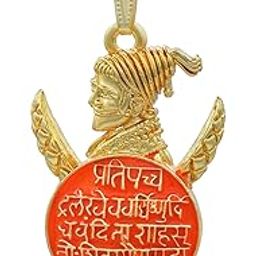 Gold plated Brass, Shivaji Raj Mudra pendant Men women-image-77