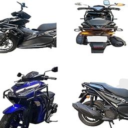 Zombieeast Scooty Front and Rear Crash Guard with Frame Slider Leg Guard for YMAHA AREOX 155, Crash Guard-image-11