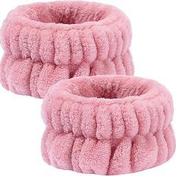 LOOM TREE® Soft Wrist Wash Bands Wristbands Women Girls for Yoga Washing Face Makeup Pink | Fitness Running & Yoga | Strength Training | Gloves Straps & Hooks-image-14