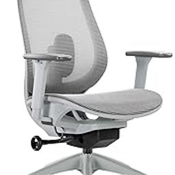 Premium BIFMA Certified Ergonomic Highback Office Chair with 5-Year Warranty | Grey PA + Nylon Back Frame Korean Mesh for Back and Seat | 3-D Armrests with PU Pad Height Adjustment |-image-11