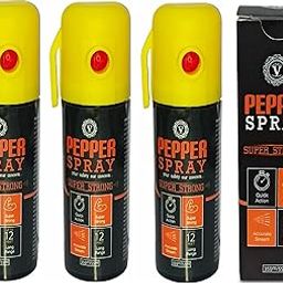Viewers India Pepper Spray Self Defence for Women Safety 165ml/pack Yellow (Pack of 3)-image-70