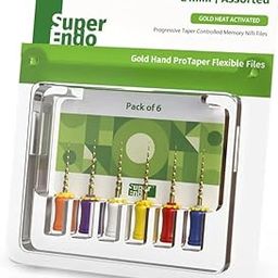 SuperEndo Gold Hand Protaper Files #25mm (S1) | Endodontic Root Canal Shaping Files | Enhanced Cutting Efficiency | Dental Hand Files-15