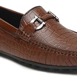 teakwood leathers Men's Textured Leather Classy 360 Flexible Loafer Shoe, Leather Loafers for Men | Flat Heel-picture-36