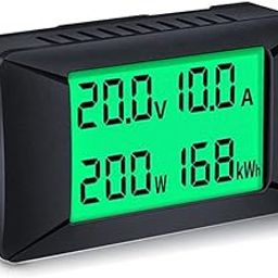 amiciSense DC Energy Meter, 300A Bi-direction Power Meter with Built-In Shunt, Voltage Current Power and Energy Monitoring-14
