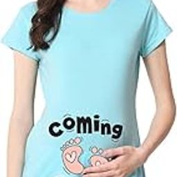 Women’s Cotton Nighty | Printed Knee Length Nighty | Maternity & Feeding Nighty | Pregnancy Nightwear |Relaxed fit Nightwear | Summer Maternity Nighty-picture-31