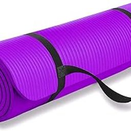 MAXWELL®FIT- Yoga Mat for Women and Men Fitness(SIZE-4mm) with Carrying Strap Extra Thick & Large Excercise Mat for Workout Yoga Fitness Anti Tear Anti Slip(Color-PURPLE) (Qnty-1 Pcs)-image-11