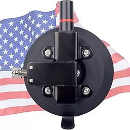 Feiteplus Universal Car Rubber Suction Cup Vehicle Black Aluminum Alloy Flag Pole Bracket Car Off-Road for ATV UTV Jeep Wrangler & House-picture-18