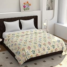 TIB Soft Glace Cotton King Size Duvet Cover II Razai Cover II Quilt Cover II Dohar for Double Bed with Zipper (Dohars) (Double, Cream)-image-29