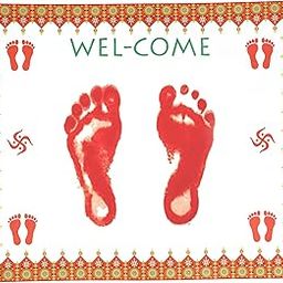 Seven Square Multicolor Cotton Printed Modern Designer Welcome Cloth Kanku Pagla Rumal Collect Bride And New Born Baby Footprint Handprint Multipurpose Swagat Asan For Puja & Wedding (Welcome Asan 50)-picture-14