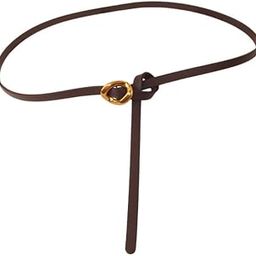 Women's Thin Retro Leather Waist Belt for Dresses Lightweight Belt-image-13