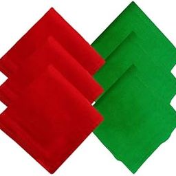 Cotton Handkerchiefs for Men and Women, Pack of 6, Multicolour, Green-Red, Large Size, Soft Cotton-picture-11