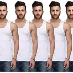 Mens Cotton White Vest Size S-image-64