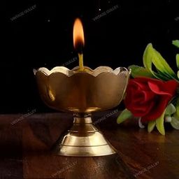 Pure Brass Akhand Diya | Handcrafted in India | Ideal for Return Gifts for Pooja | Elegant Diya for Pooja | Perfect Diyas for Home Decoration | Dimensions: 2.5 Inches | Single Piece-image-83