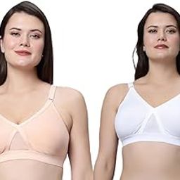 in care Alplsenorita Bra Combo (Pack of 2) | Full Coverage, Non Padded and Non Wired, Non Detachable Straps, T-Shirt Bra-picture-19