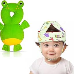 SHOPTOSHOP Baby Infant Toddler Helmet No Bump Safety Head Cushion Bumper Bonnet Adjustable Protective Cap Child Safety Headguard Hat for Running Walking Crawling Safety Helmet for Kid (Green)-image-33