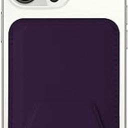 Mizi Faux Leather Magnetic Card Wallet Holder For Apple Magsafe,Phone Stand & Card Holder For Apple iPhone 15/14/13/12 Series-Purple-picture-17